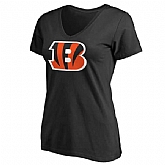 WOMEN'S CINCINNATI BENGALS PRO LINE BLACK PRIMARY TEAM LOGO SLIM FIT T-Shirt LanTian,baseball caps,new era cap wholesale,wholesale hats