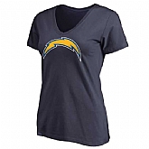 WOMEN'S SAN DIEGO CHARGERS PRO LINE NAVY PRIMARY TEAM LOGO SLIM FIT T-Shirt LanTian,baseball caps,new era cap wholesale,wholesale hats