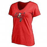 WOMEN'S TAMPA BAY BUCCANEERS PRO LINE RED PRIMARY TEAM LOGO SLIM FIT T-Shirt LanTian,baseball caps,new era cap wholesale,wholesale hats