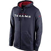 MEN'S HOUSTON TEXANS NIKE NAVY BLUE KO WARP FULL ZIP HOODIE LanTian,baseball caps,new era cap wholesale,wholesale hats