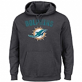 Men's Miami Dolphins Majestic Kick Return II Pullover Hoodie LanTian - Charcoal,baseball caps,new era cap wholesale,wholesale hats