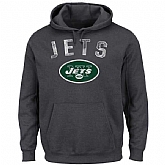 Men's New York Jets Majestic Kick Return II Pullover Hoodie LanTian - Charcoal,baseball caps,new era cap wholesale,wholesale hats