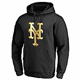 Men's New York Mets Gold Collection Pullover Hoodie LanTian - Black,baseball caps,new era cap wholesale,wholesale hats