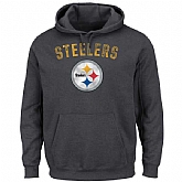 Men's Pittsburgh Steelers Majestic Kick Return II Pullover Hoodie LanTian - Charcoal,baseball caps,new era cap wholesale,wholesale hats