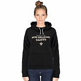 WOMEN NEW ORLEANS SAINTS NIKE BLACK STADIUM RALLY FUNNEL PULLOVER HOODIE - LanTian,baseball caps,new era cap wholesale,wholesale hats