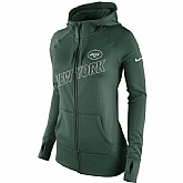 WOMEN NEW YORK JETS NIKE GREEN STADIUM GAME DAY KO FULL ZIP PERFORMANCE HOODIE - LanTian,baseball caps,new era cap wholesale,wholesale hats