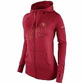 WOMEN SAN FRANCISCO 49ERS NIKE SCARLET STADIUM GAME DAY KO FULL ZIP PERFORMANCE HOODIE - LanTian,baseball caps,new era cap wholesale,wholesale hats