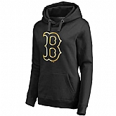 Women Boston Red Sox Gold Collection Pullover Hoodie LanTian - Black,baseball caps,new era cap wholesale,wholesale hats
