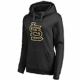 Women St. Louis Cardinals Gold Collection Pullover Hoodie LanTian - Black,baseball caps,new era cap wholesale,wholesale hats