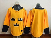 Customized Team Sweden 2016 World Cup Of Hockey Olympics Game Men's Yellow Stitched NHL Jersey,baseball caps,new era cap wholesale,wholesale hats