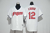 Youth Cleveland Indians #12 Francisco Lindor White New Cool Base Stitched Baseball Jersey,baseball caps,new era cap wholesale,wholesale hats