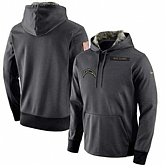 Customized Men & Women & Youth Nike San Diego Chargers Anthracite Salute to Service Stitched NFL Hoodie,baseball caps,new era cap wholesale,wholesale hats