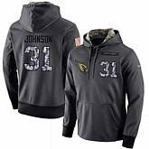 Glued Nike Arizona Cardinals #31 David Johnson Men's Anthracite Salute to Service Player Performance Hoodie,baseball caps,new era cap wholesale,wholesale hats