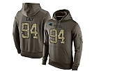 Glued Nike Carolina Panthers #94 Kony Ealy Olive Green Salute To Service Men's Pullover Hoodie,baseball caps,new era cap wholesale,wholesale hats