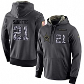 Glued Nike Dallas Cowboys #21 Deion Sanders Men's Anthracite Salute to Service Player Performance Hoodie,baseball caps,new era cap wholesale,wholesale hats