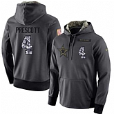 Glued Nike Dallas Cowboys #4 Dak Prescott Men's Anthracite Salute to Service Player Performance Hoodie,baseball caps,new era cap wholesale,wholesale hats