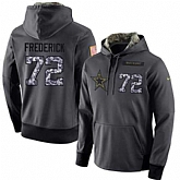 Glued Nike Dallas Cowboys #72 Travis Frederick Men's Anthracite Salute to Service Player Performance Hoodie,baseball caps,new era cap wholesale,wholesale hats
