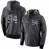 Glued Nike Denver Broncos #94 DeMarcus Ware Men's Anthracite Salute to Service Player Performance Hoodie,baseball caps,new era cap wholesale,wholesale hats