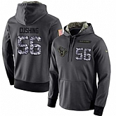 Glued Nike Houston Texans #56 Brian Cushing Men's Anthracite Salute to Service Player Performance Hoodie,baseball caps,new era cap wholesale,wholesale hats