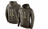 Glued Nike Los Angeles Rams #11 Tavon Austin Olive Green Salute To Service Men's Pullover Hoodie,baseball caps,new era cap wholesale,wholesale hats