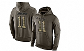 Glued Nike Oakland Raiders #11 Sebastian Janikowski Olive Green Salute To Service Men's Pullover Hoodie,baseball caps,new era cap wholesale,wholesale hats