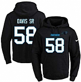 Printed Nike Carolina Panthers #58 Thomas Davis Sr Black Name & Number Men's Pullover Hoodie,baseball caps,new era cap wholesale,wholesale hats