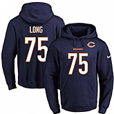 Printed Nike Chicago Bears #75 Kyle Long Navy Name & Number Men's Pullover Hoodie,baseball caps,new era cap wholesale,wholesale hats