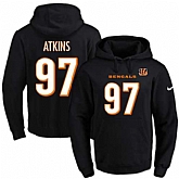 Printed Nike Cincinnati Bengals #97 Geno Atkins Black Name & Number Men's Pullover Hoodie,baseball caps,new era cap wholesale,wholesale hats