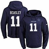 Printed Nike Dallas Cowboys #11 Cole Beasley Navy Name & Number Men's Pullover Hoodie,baseball caps,new era cap wholesale,wholesale hats