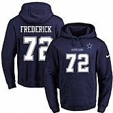 Printed Nike Dallas Cowboys #72 Travis Frederick Navy Name & Number Men's Pullover Hoodie,baseball caps,new era cap wholesale,wholesale hats