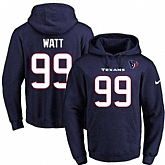 Printed Nike Houston Texans #99 J.J. Watt Navy Name & Number Men's Pullover Hoodie,baseball caps,new era cap wholesale,wholesale hats