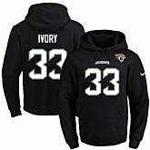 Printed Nike Jacksonville Jaguars #33 Chris Ivory Black Name & Number Men's Pullover Hoodie,baseball caps,new era cap wholesale,wholesale hats