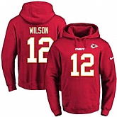 Printed Nike Kansas City Chiefs #12 Albert Wilson Red Name & Number Men's Pullover Hoodie,baseball caps,new era cap wholesale,wholesale hats