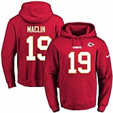 Printed Nike Kansas City Chiefs #19 Jeremy Maclin Red Name & Number Men's Pullover Hoodie,baseball caps,new era cap wholesale,wholesale hats