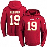 Printed Nike Kansas City Chiefs #19 Joe Montana Red Name & Number Men's Pullover Hoodie,baseball caps,new era cap wholesale,wholesale hats