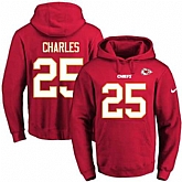 Printed Nike Kansas City Chiefs #25 Jamaal Charles Red Name & Number Men's Pullover Hoodie,baseball caps,new era cap wholesale,wholesale hats