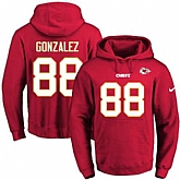 Printed Nike Kansas City Chiefs #88 Tony Gonzalez Red Name & Number Men's Pullover Hoodie,baseball caps,new era cap wholesale,wholesale hats