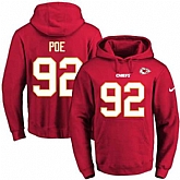 Printed Nike Kansas City Chiefs #92 Dontari Poe Red Name & Number Men's Pullover Hoodie,baseball caps,new era cap wholesale,wholesale hats