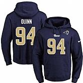 Printed Nike Los Angeles Rams #94 Robert Quinn Navy Name & Number Men's Pullover Hoodie,baseball caps,new era cap wholesale,wholesale hats