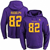 Printed Nike Minnesota Vikings #82 Kyle Rudolph Purple-Yellow Name & Number Men's Pullover Hoodie,baseball caps,new era cap wholesale,wholesale hats