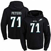 Printed Nike Philadelphia Eagles #71 Jason Peters Black Name & Number Men's Pullover Hoodie,baseball caps,new era cap wholesale,wholesale hats