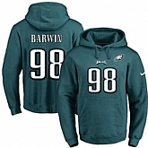Printed Nike Philadelphia Eagles #98 Connor Barwin Green Name & Number Men's Pullover Hoodie,baseball caps,new era cap wholesale,wholesale hats
