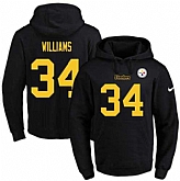 Printed Nike Pittsburgh Steelers #34 DeAngelo Williams Pro Line Black Name & Number Men's Pullover Hoodie,baseball caps,new era cap wholesale,wholesale hats