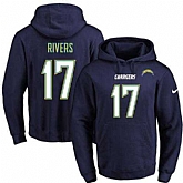 Printed Nike San Diego Chargers #17 Philip Rivers Dark Blue Name & Number Men's Pullover Hoodie,baseball caps,new era cap wholesale,wholesale hats