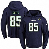 Printed Nike San Diego Chargers #85 Antonio Gates Dark Blue Name & Number Men's Pullover Hoodie,baseball caps,new era cap wholesale,wholesale hats