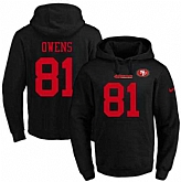 Printed Nike San Francisco 49ers #81 Terrell Owens Black Name & Number Men's Pullover Hoodie,baseball caps,new era cap wholesale,wholesale hats