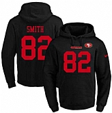 Printed Nike San Francisco 49ers #82 Aldon Smith Black Name & Number Men's Pullover Hoodie,baseball caps,new era cap wholesale,wholesale hats