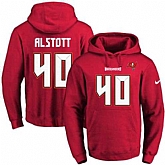 Printed Nike Tampa Bay Buccaneers #40 Mike Alstott Red Name & Number Men's Pullover Hoodie,baseball caps,new era cap wholesale,wholesale hats