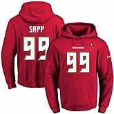 Printed Nike Tampa Bay Buccaneers #99 Warren Sapp Red Name & Number Men's Pullover Hoodie,baseball caps,new era cap wholesale,wholesale hats