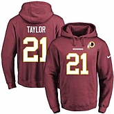 Printed Nike Washington Redskins #21 Sean Taylor Red Name & Number Men's Pullover Hoodie,baseball caps,new era cap wholesale,wholesale hats